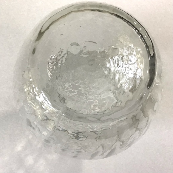 Vintage Clear Glass Vase Ribbed Interior with Rippled Scalloped Ruffle Top 6.5”H - Picture 7 of 7